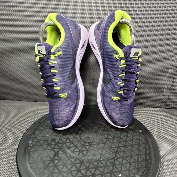 Womens Sz 9 Purple Cheetah Print Nike Lunar Glide+ 5 Running Shoes - Picture 5 of 8
